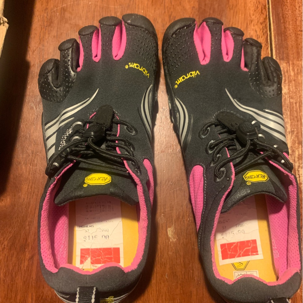 Womens Vibram KMD Sport LS Running Shoes/Black/Grey/Pink size 37.